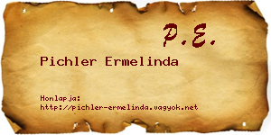 Pichler Ermelinda névjegykártya